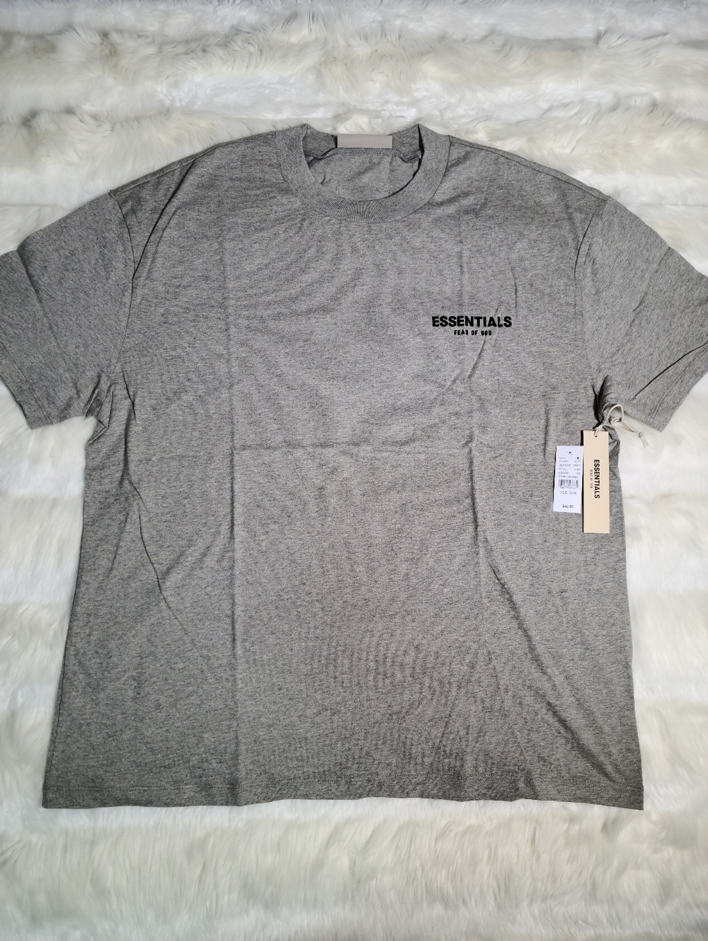 Fear of God Essentials Crew Neck T-Shirt Dark Oatmeal Men X-Large NEW